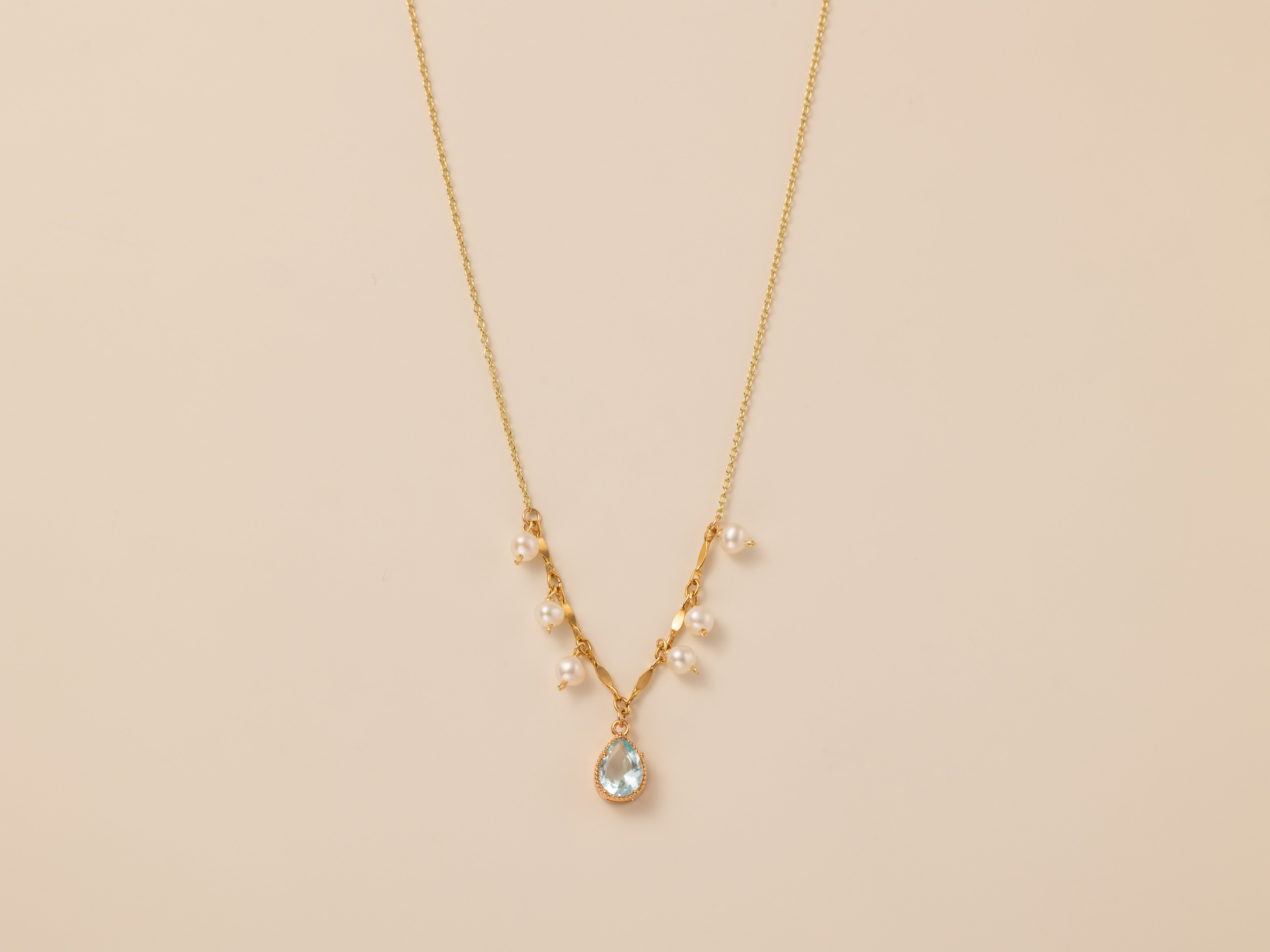 STMG Natural Pearl Droplet Necklace