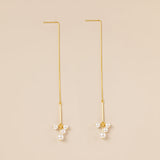 STMG Pearls Dangle Threader Earrings