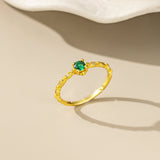 STMG Green Emerald Promise Ring 