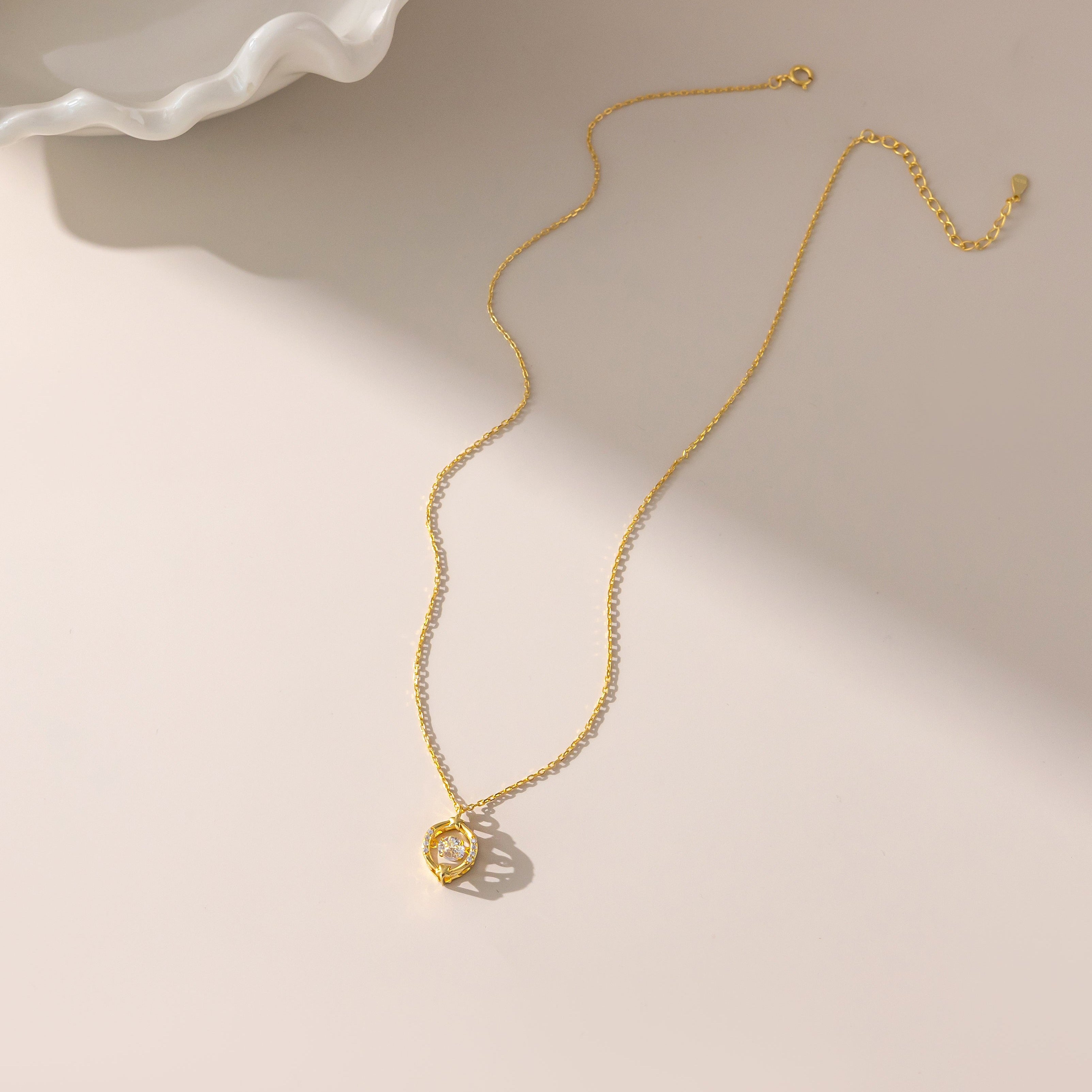 STMG Sparkly CZ Star Necklace