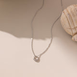 STMG Minimalist Circle Necklace in silver