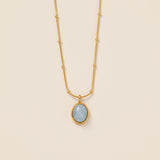 STMG Natural Aquamarine Choker Necklace