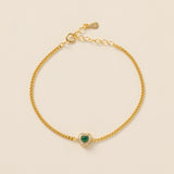 STMG Natural Green Chalcedony Bracelet