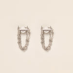 STMG Horizontal Bar Duo-chain Dangle Earrings