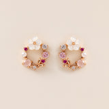 Flower Wreath Stud Earrings 