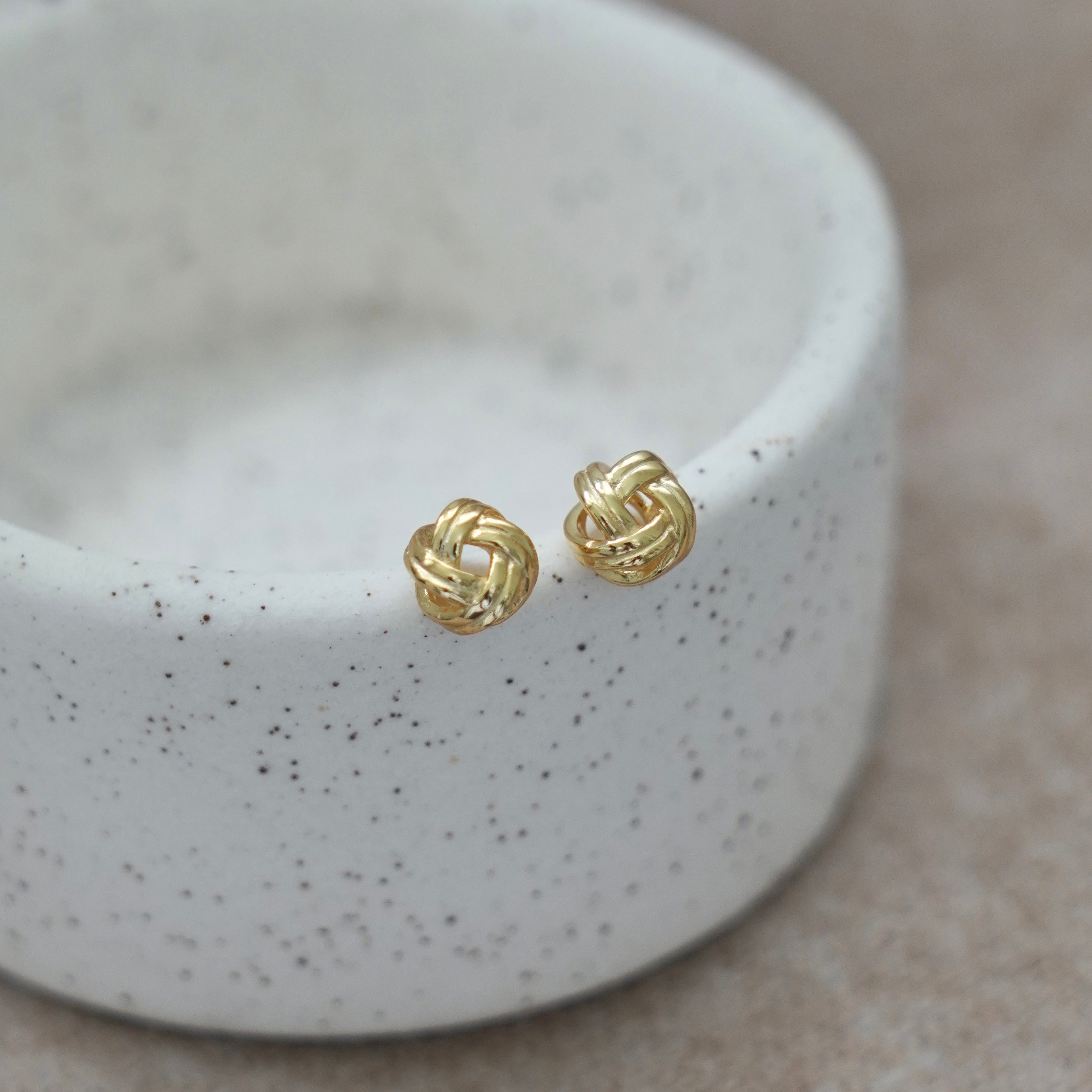 Twisted Circle Stud Earrings (S925)