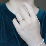 Quartet Pearl Adjustable Ring (S925)