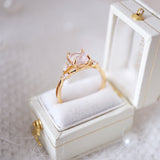 STMG Natural Rose Quartz Promise Ring