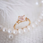 STMG Natural Rose Quartz Promise Ring