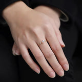 STMG Natural Pearl Adjustable Ring on finger