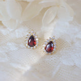 STMG Ruby Droplet Stud Earrings