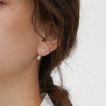 STMG Minimalist Droplet Stud Earrings in silver