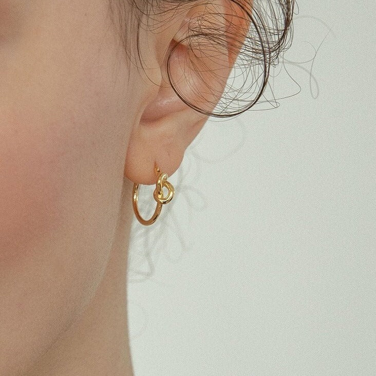 STMG Minimalist Bowknot Hoops